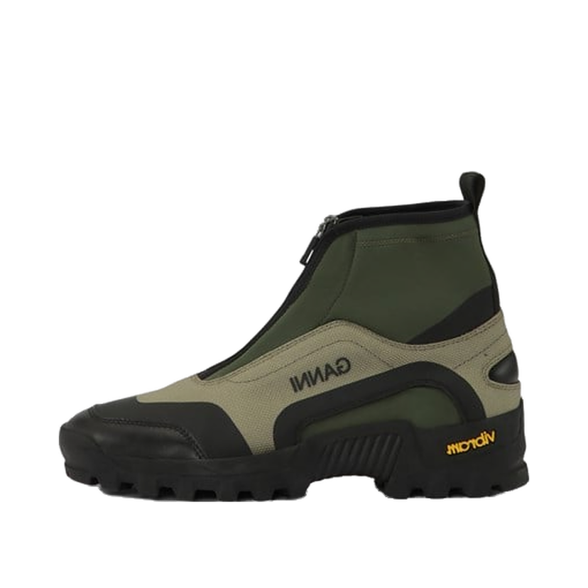 Tenisky a topánky GANNI High Top Zip Zelené | S2145-861
