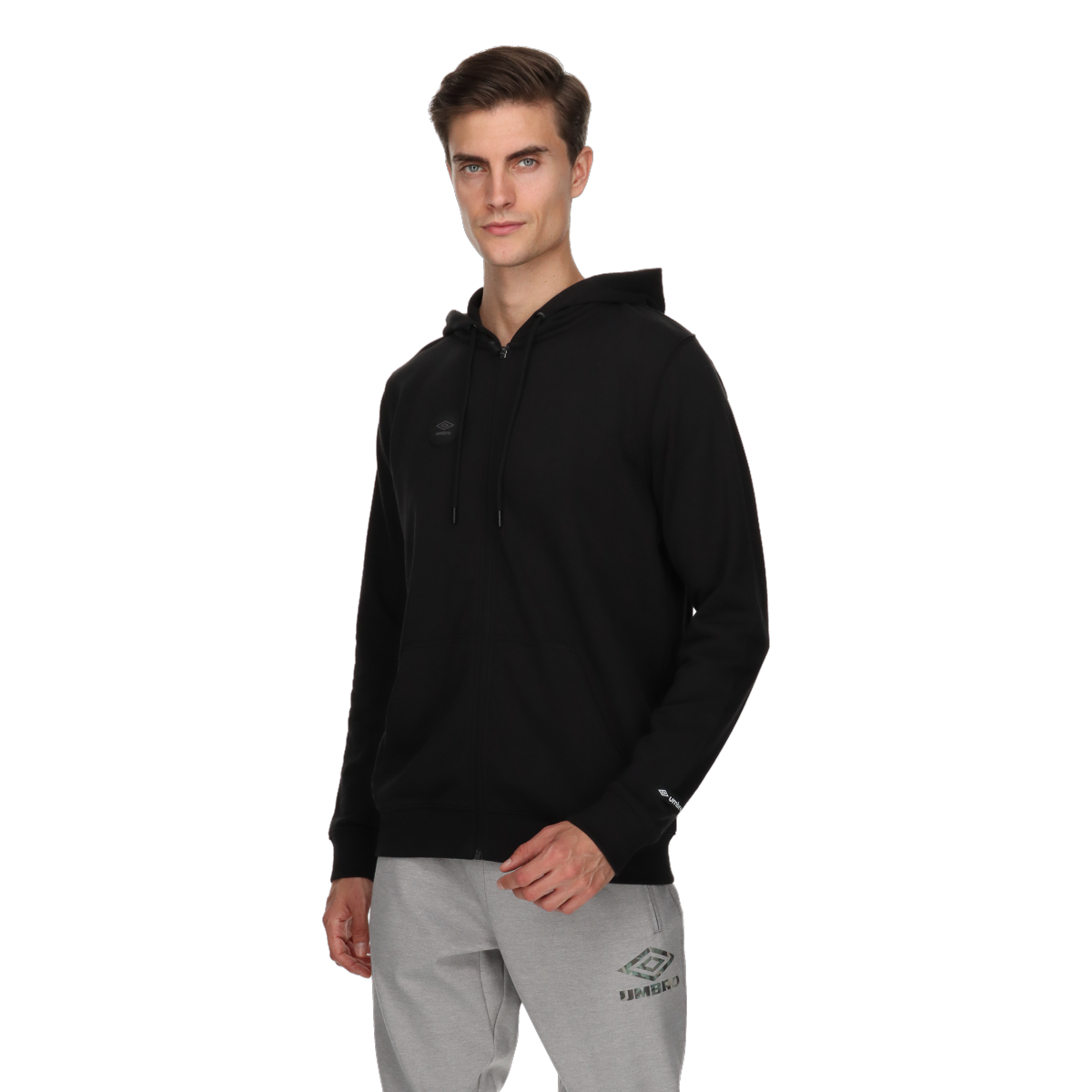 Mikina Umbro BASIC LOGO FULL ZIP HOODIE Čierna | UMA231M602-01, 0