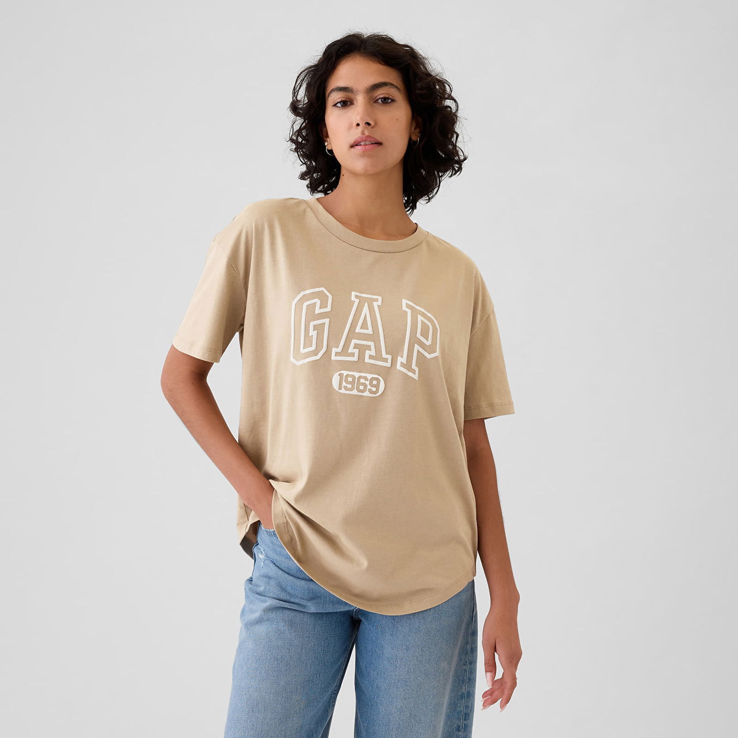 Tričko GAP T-shirt Shortsleeve Logo Tee Khaki M Béžová | 500012-04, 0