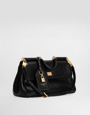 Kabelka Dolce & Gabbana Dolce & Gabbana My Sicily Plongé Calfskin Handbag Čierna | BB7782B732180999, 3