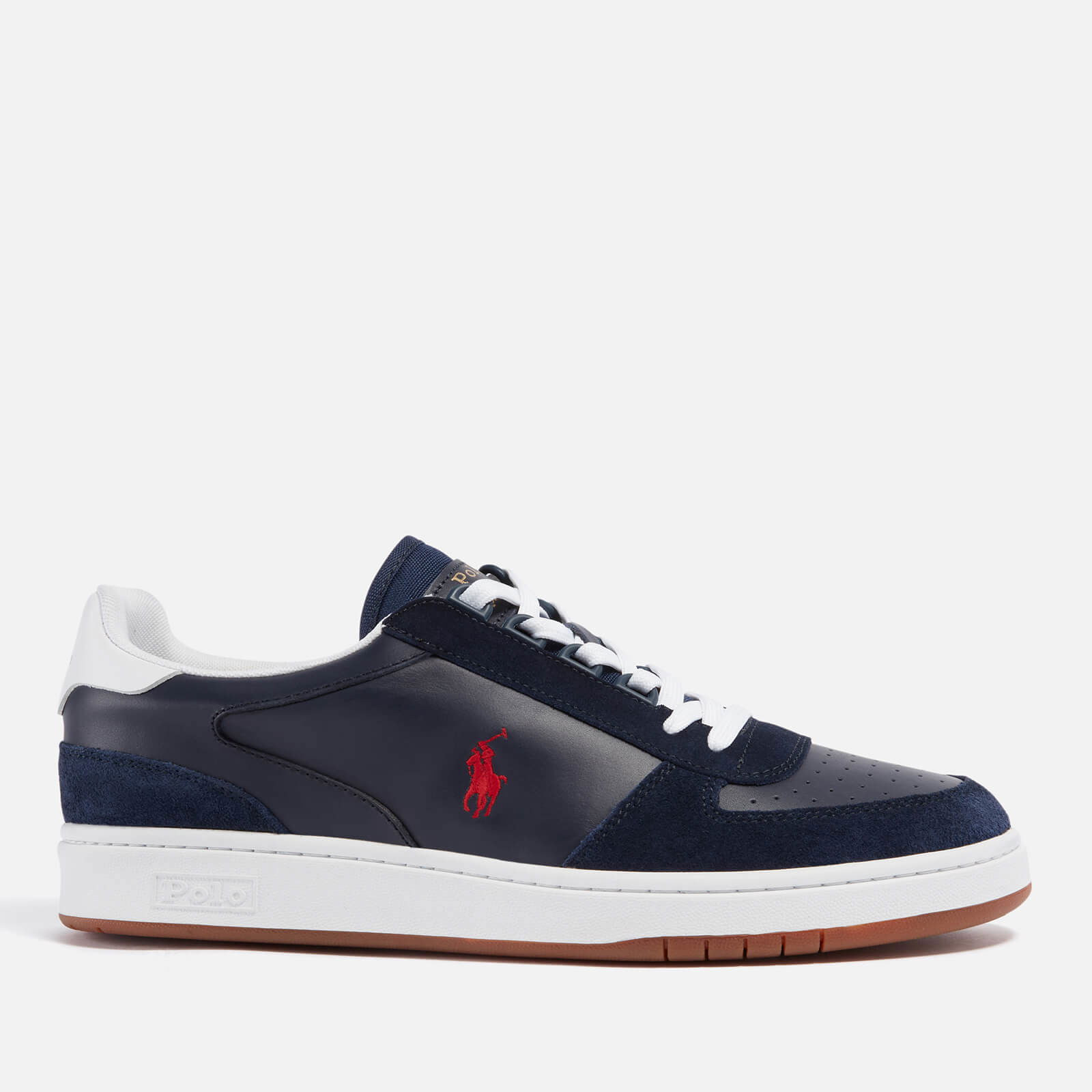 Polo Ralph Lauren Men's Polo Court Leather/Suede Trainers - Newport Navy/RL2000