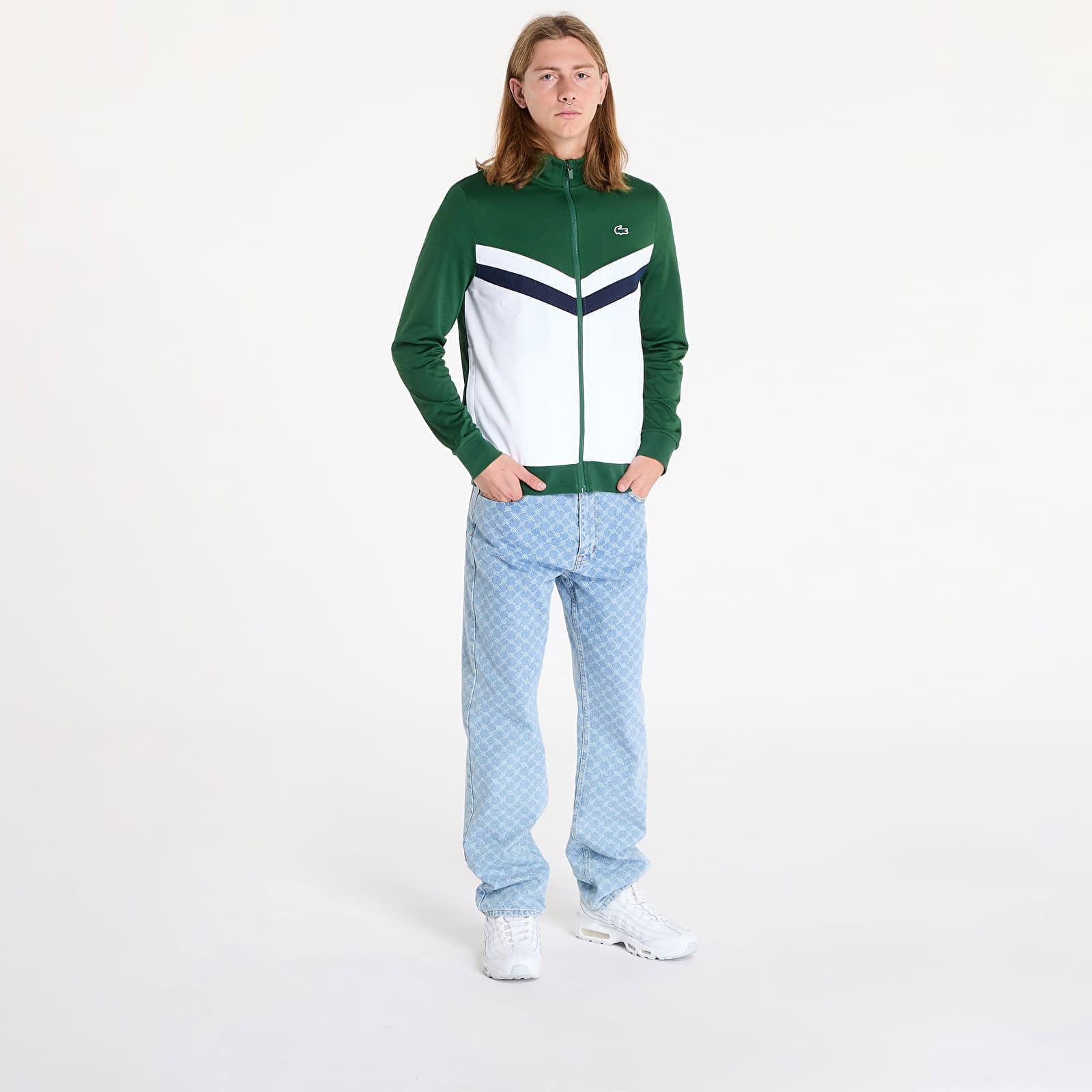 Sweatshirt Sweatshirts Green/ White-Navy Blue M