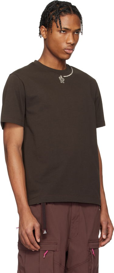 Tričko Moncler Moncler Grenoble Logo Cotton T-Shirt Hnedá | K10978C0000783927, 1