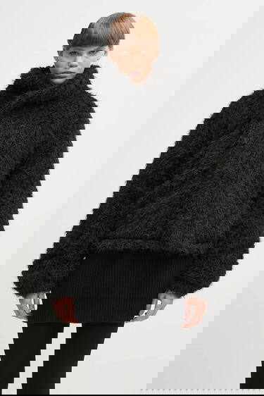 Bunda HELIOT EMIL Heliot Emil Shaggy High Neck Jacket Čierna | AW25.W.02.168.BLK01, 0