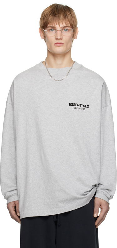 Sveter Fear of God Fear of God ESSENTIALS Jersey Long Sleeve T-Shirt Šedá | 125HO244378F, 0