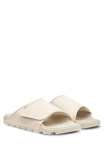 Doplnky BOSS Faux-Suede Slides Biela | 50548704, 0