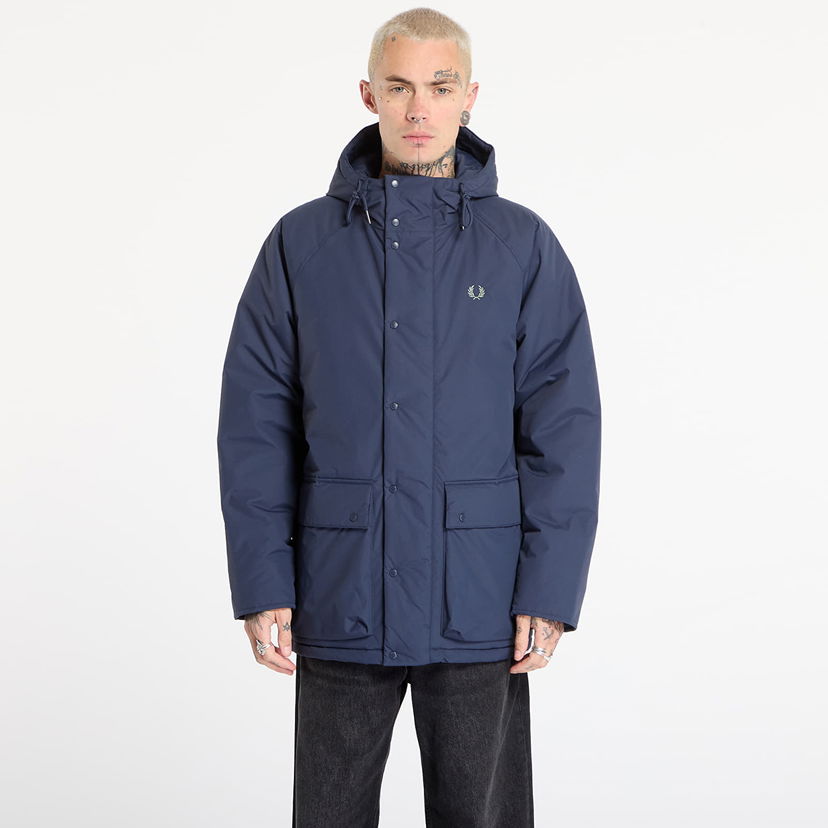 Bunda Fred Perry Padded Zip Through Jacket Dark Airforce Modrá | J8519 738
