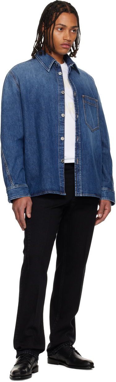 Košeľa Givenchy Couture Seam Overshirt Modrá | BM615W516L401, 3