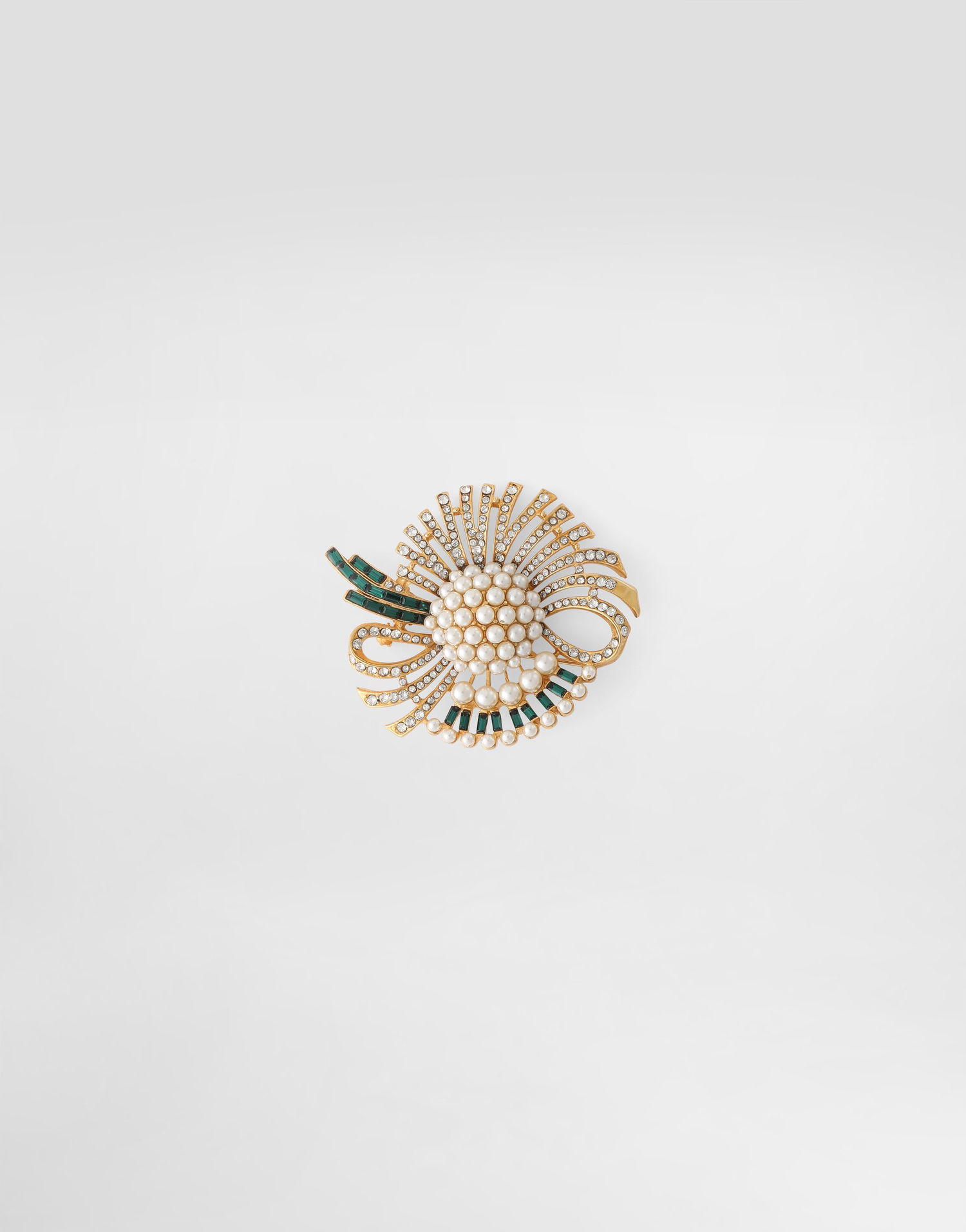 Spona Dolce & Gabbana Dolce & Gabbana Sicilian Gentlemen Pearl & Crystal Brooch Metalická | WPR5S4W1111ZOO00, 0