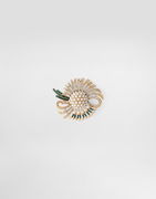 Dolce & Gabbana Sicilian Gentlemen Pearl & Crystal Brooch