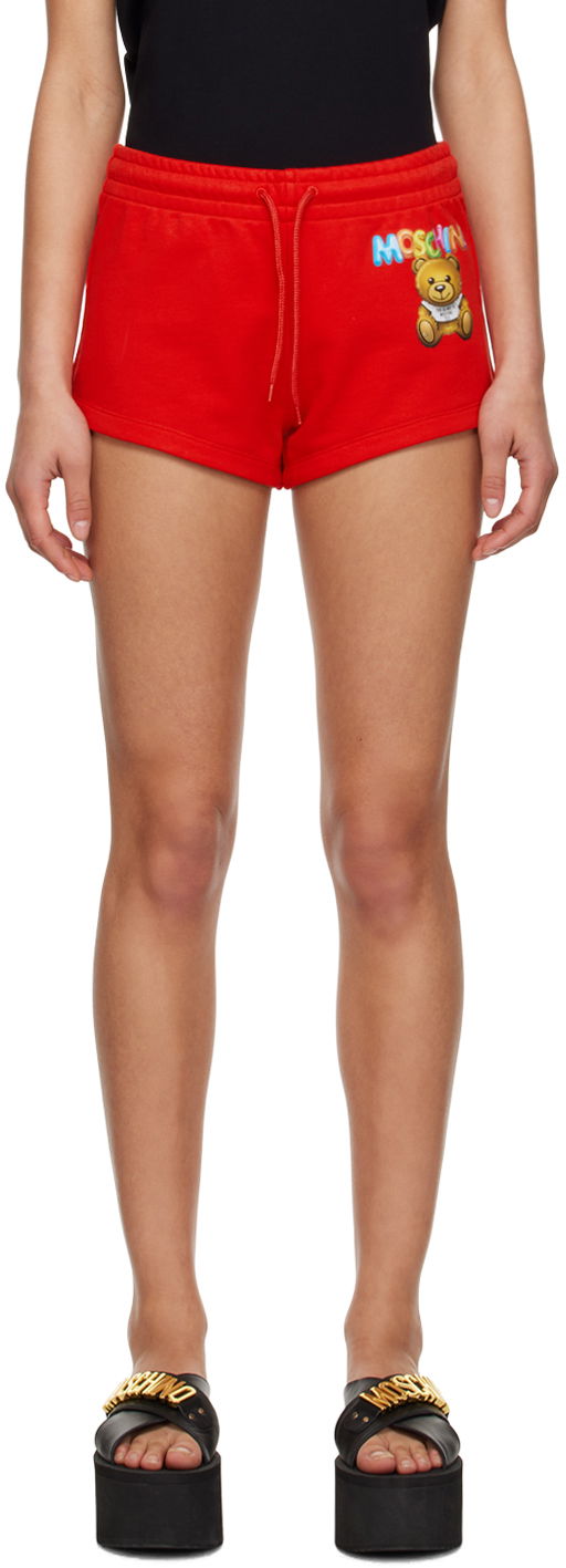 Šortky Moschino Teddy Bear Print Sweatshorts Červená | 0328 0428, 0