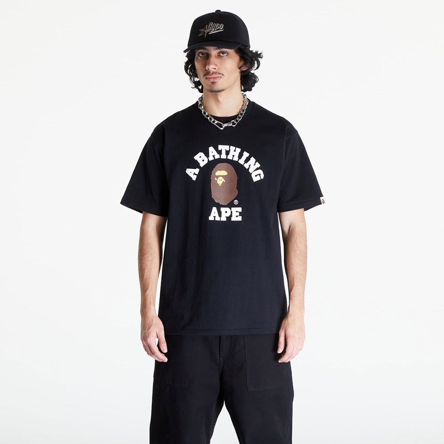 Tričko BAPE College Tee Čierna | 001TEK301001M BLK, 0