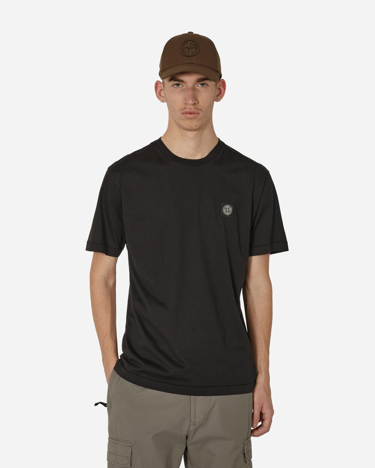 Tričko Stone Island Garment Dyed Logo T-Shirt Čierna | 801524113 A0029, 1