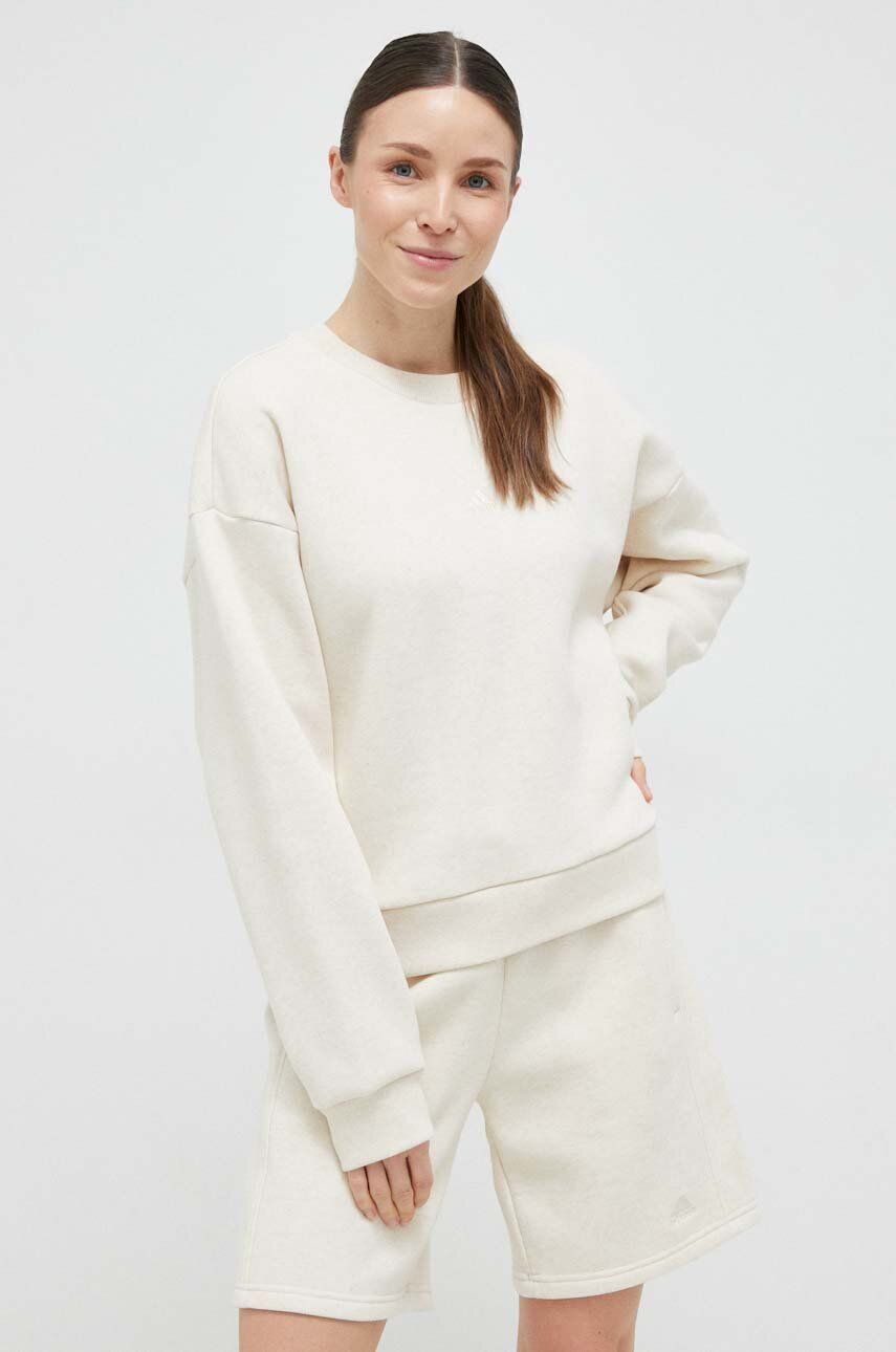 Mikina adidas Originals ALL SZN Fleece Sweatshirt Béžová | IC6448, 0