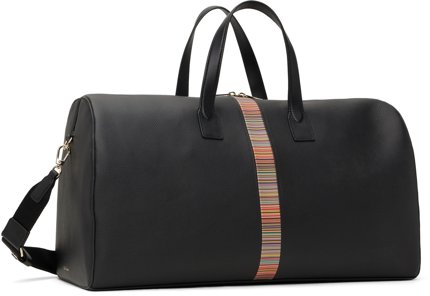 Cestovná taška Paul Smith Paul Smith Leather Signature Stripe Trim Duffle Bag Čierna | M1A-8039-CMULTI-79, 1