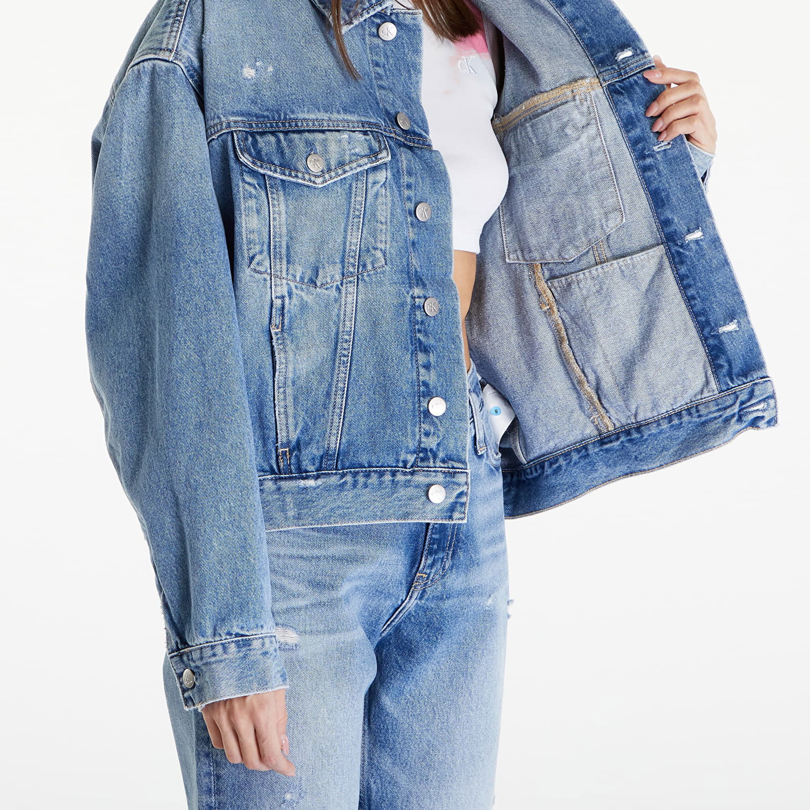 Boxy Denim Jacket Denim Medium