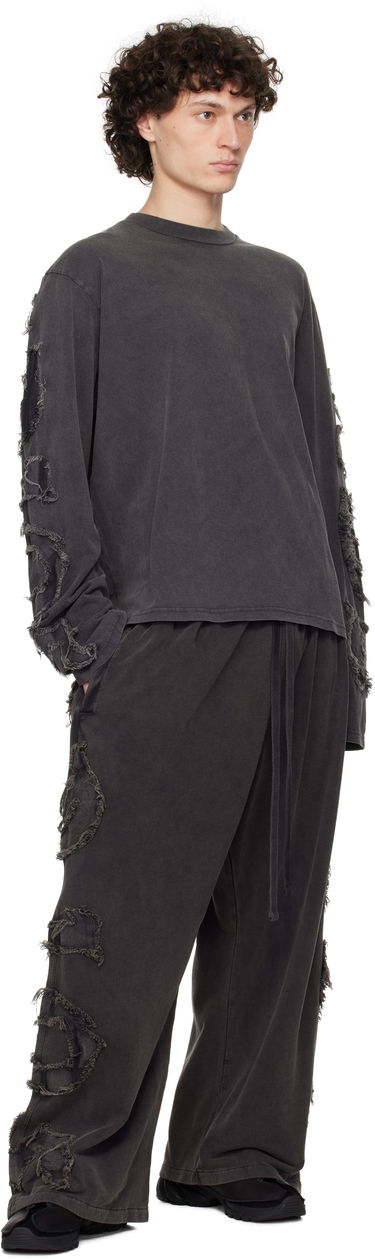 Sveter Acne Studios Acne Studios Distressed Long Sleeve T-Shirt Šedá | BL0412-, 3