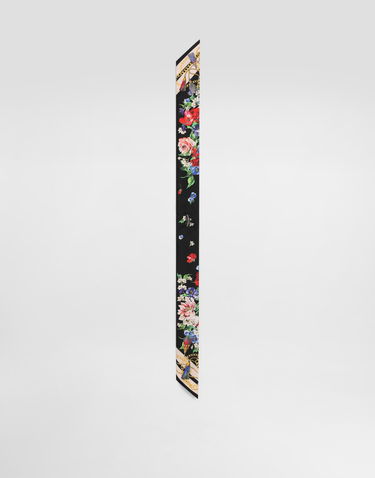Šál Dolce & Gabbana Dolce & Gabbana Floral-Print Twill Headscarf Čierna | FS215AGDC5JHN5QG, 3