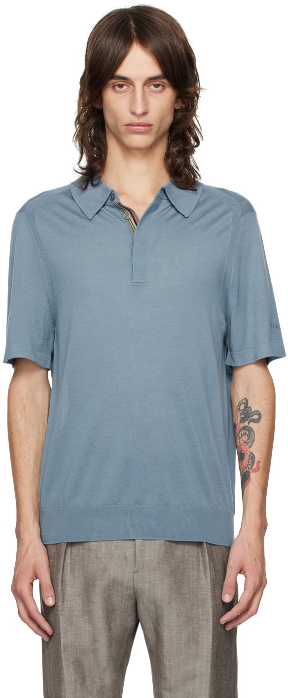 Polo tričko Paul Smith Paul Smith Spread Collar Polo Modrá | M1R-903Y-M02093-42, 0