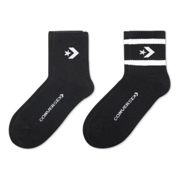 Ponožky Converse Core Twin Pack Mid-Crew Quarter Socks Čierna | 10021594-A02, 0