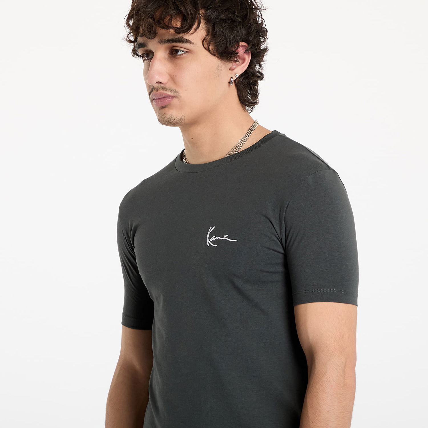 Tričko Karl Kani Fitted T-Shirt Signature Small Čierna | 60300108, 1