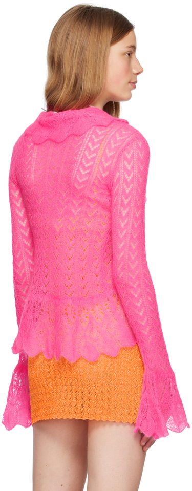 Sveter ERL Pink Ruffled Cardigan Ružová | ERL06N103, 2