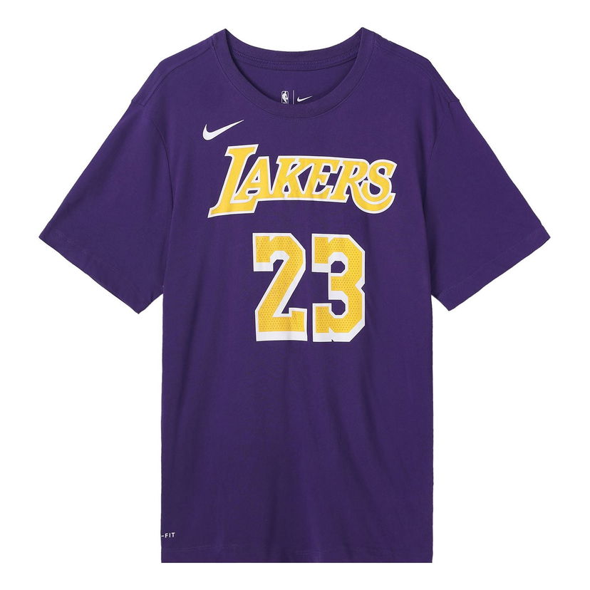 Tričko Nike Los Angeles Lakers LeBron James #23 Dri-FIT NBA T-Shirt Fialová | BQ1541-557