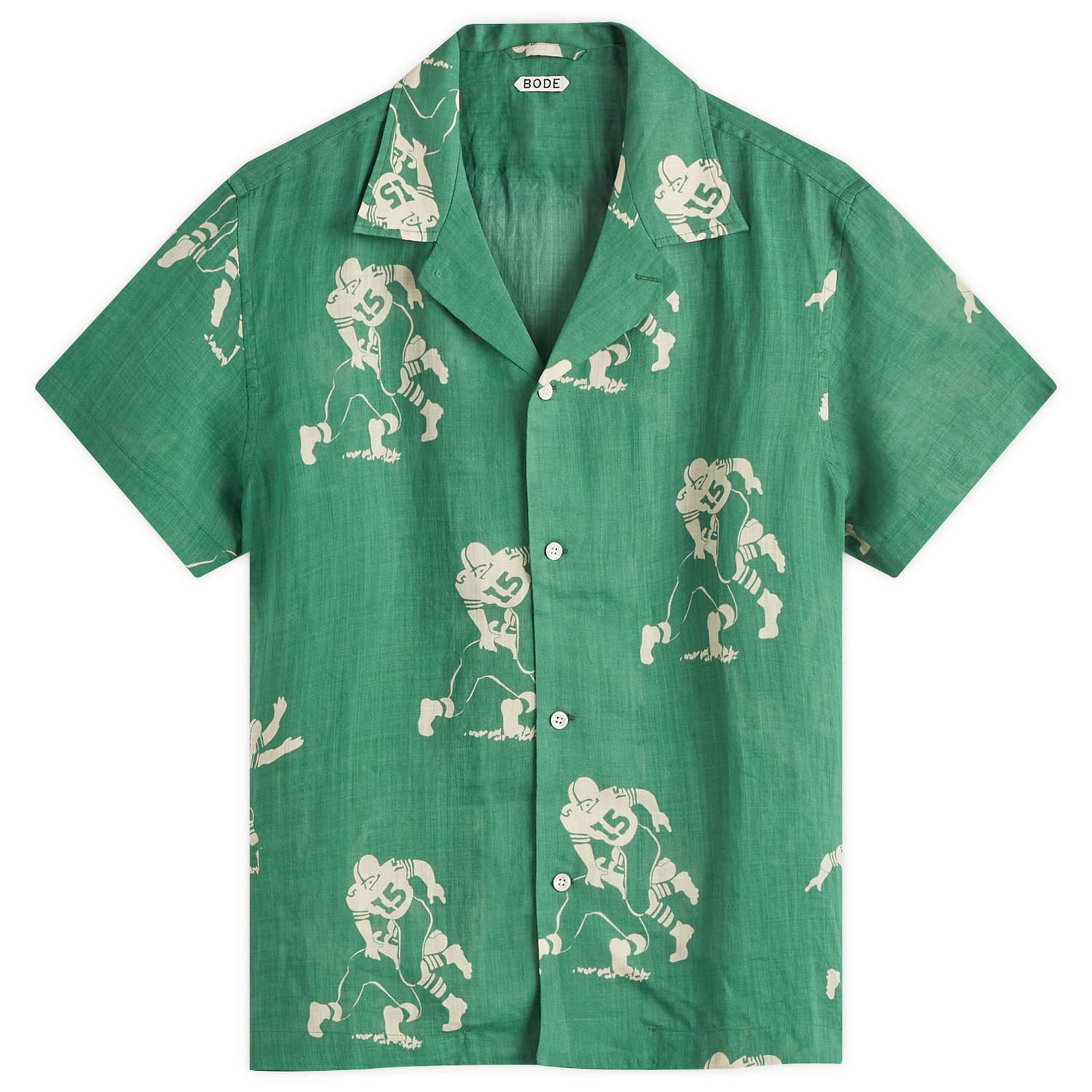 Košeľa Bode Football Silhouette Vacation Shirt Green Zelené | MRF24SH028-GCM, 0