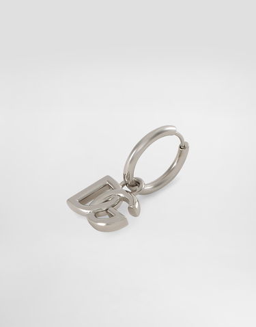 Náušnice Dolce & Gabbana Hoop Earrings With Dg Logo Pendants Metal Onesize Metalická | WEN5L3W111187655, 2