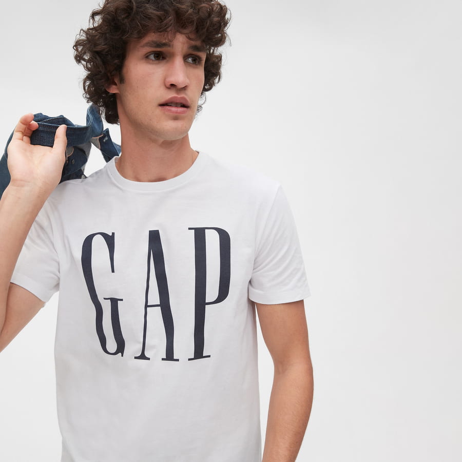 Tričko GAP Corp Logo Tee Biela | 499950-03, 0