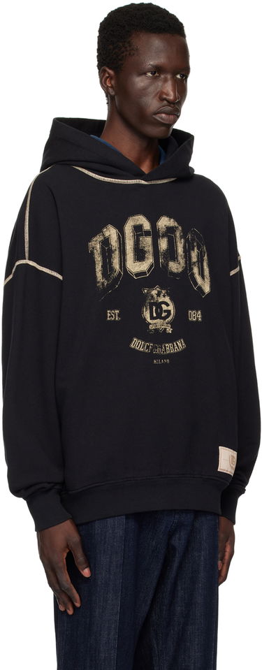 Mikina Dolce & Gabbana Oversize Hoodie Čierna | G9AJATG7NQC, 1