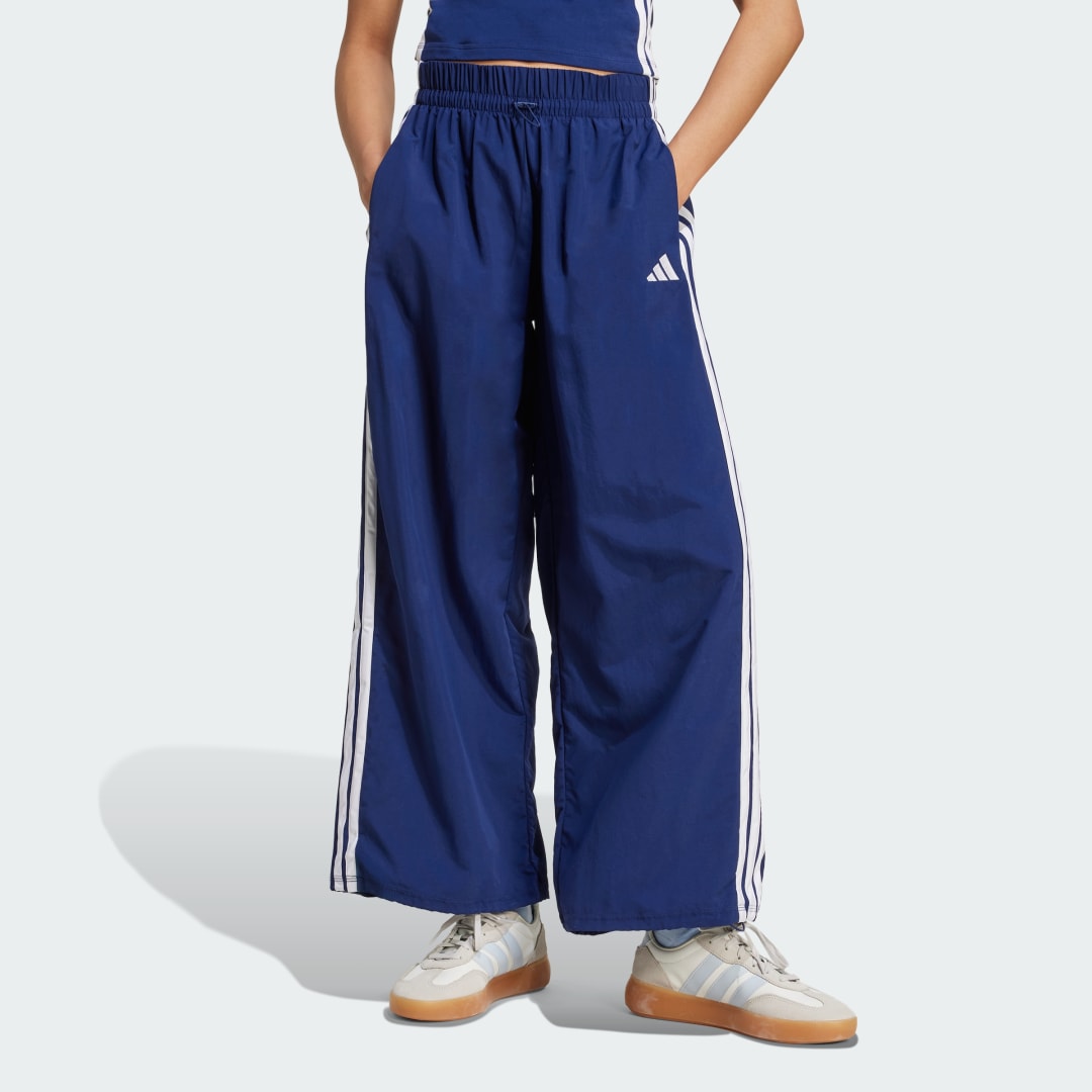 Nohavice adidas Performance Essentials 3-Stripes Woven Parachute Pants Modrá | JV5328, 0