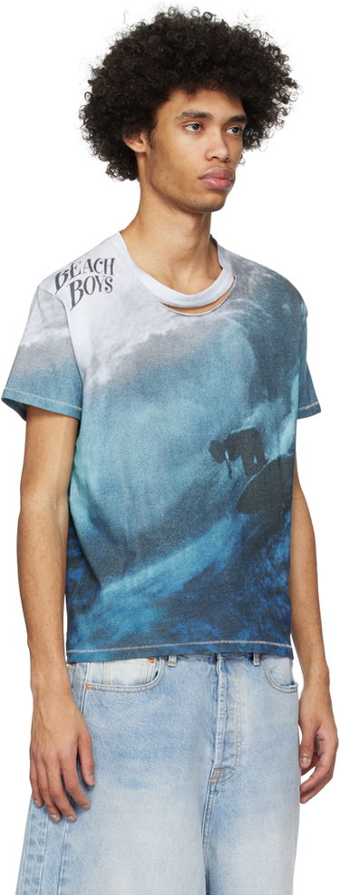 Tričko ERL ERL Beach Boys Graphic T-Shirt Modrá | ERL08T011, 3