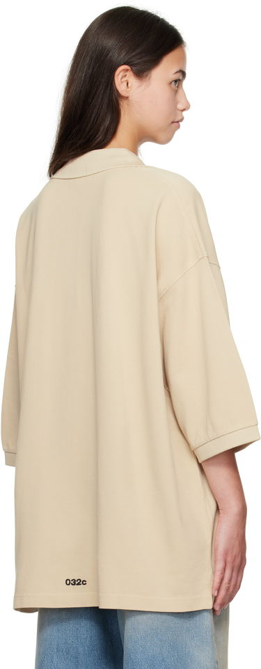 Polo tričko 032C 032c Fainting Cross Oversized Polo Béžová | F25-URC-0459-550-W, 2
