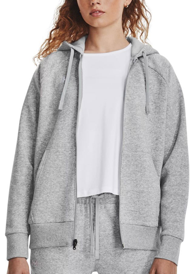 Mikina Under Armour Rival Fleece Full-Zip Hoodie Šedá | 1379497-012, 0