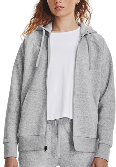 Mikina Under Armour Rival Fleece Full-Zip Hoodie Šedá | 1379497-012, 0