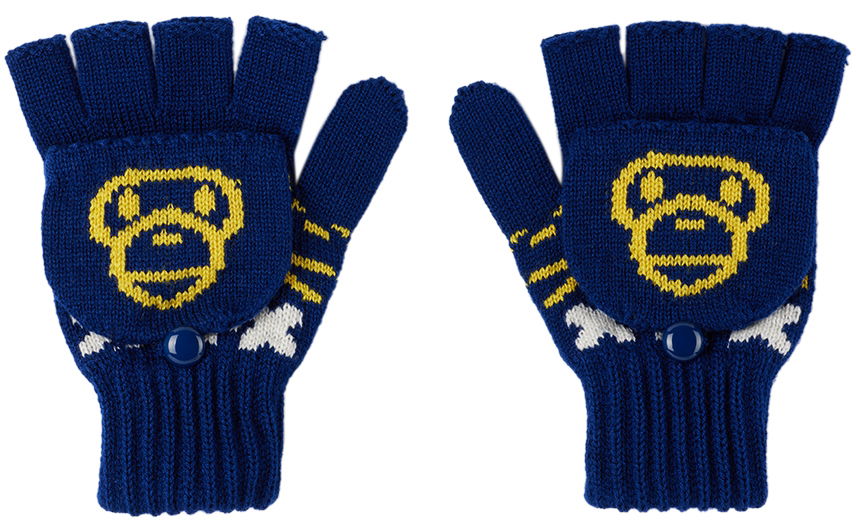 Rukavice BAPE Baby Milo Nordic Gloves Modrá | 002GDI803007K, 0