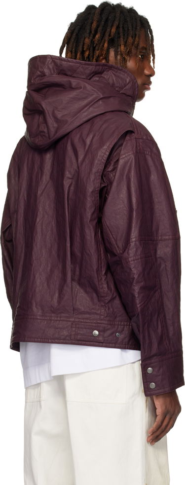 Parka Dries Van Noten Dries Van Noten Flap Pocket Hooded Jacket Vínová | 251-020516-1285, 2