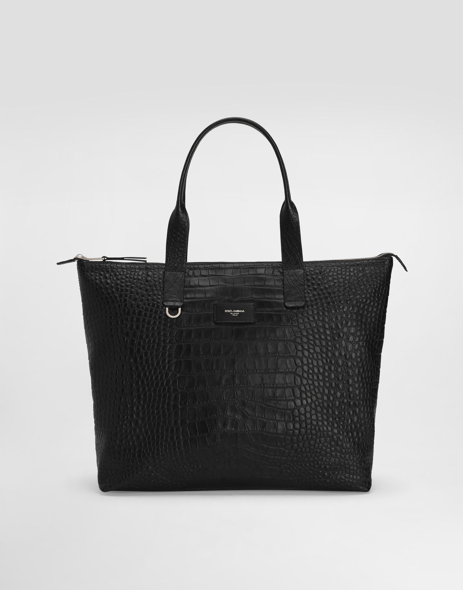 Tote bag Dolce & Gabbana Dolce & Gabbana Crocodile-print Calfskin Shopper Bag Čierna | BM2375AS42280999, 0