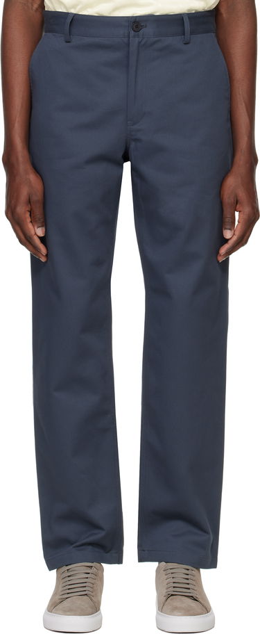 Nohavice MAISON KITSUNÉ Maison Kitsuné Casual Chino Trousers Modrá | OM01101WW9043, 0
