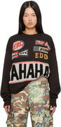 'HAHAHAH' Graphic Knit Sweater