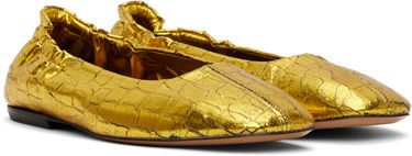 Šaty Dries Van Noten Dries Van Noten Metallic Ballerina Flats Žltá | WS251-1376-208, 3