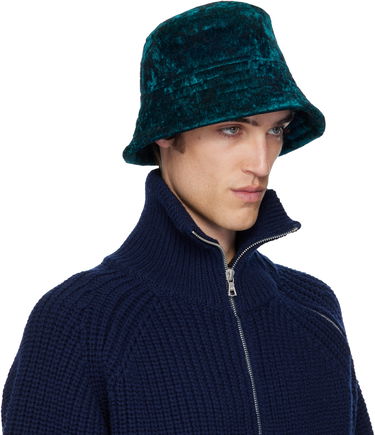 Klobúk Dries Van Noten Dries Van Noten Velvet Bucket Hat Zelené | 252-029501-2133, 1