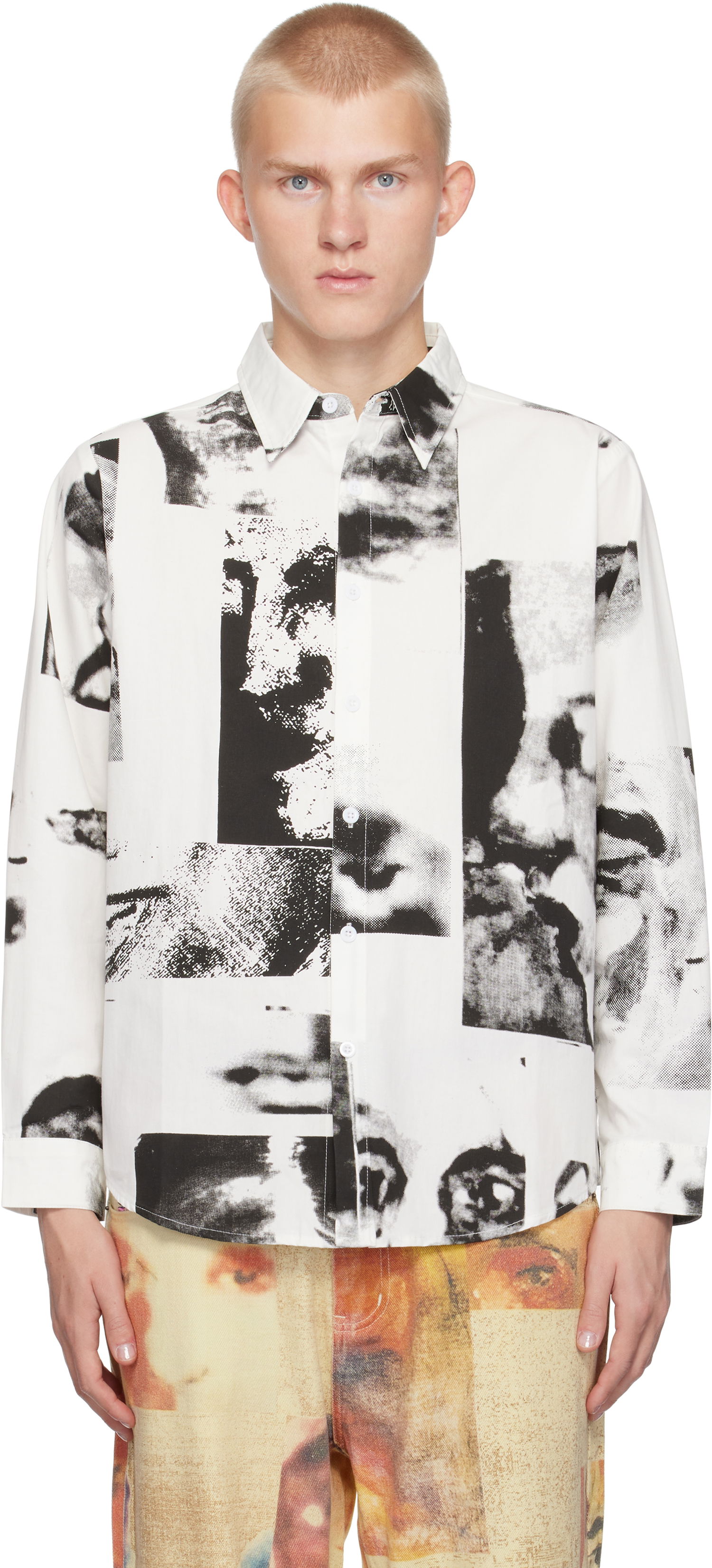 Košeľa KidSuper Collage Faces Shirt Biela | AW24-LTP-14, 0
