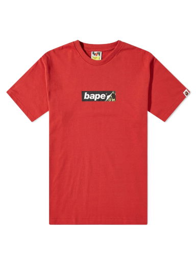 Tričko BAPE Archive Camo Box Logo Tee Červená | 001TEI201018F-RED