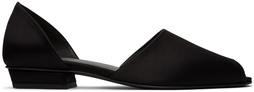 Oblečenie TOTEME TOTEME 'The Peep-Toe' Satin Slippers Čierna | 233-8022-830, 0