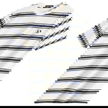 Tričko Fred Perry Fred Perry Fine Stripe T-Shirt, Size Large Biela | M9851-560, 1