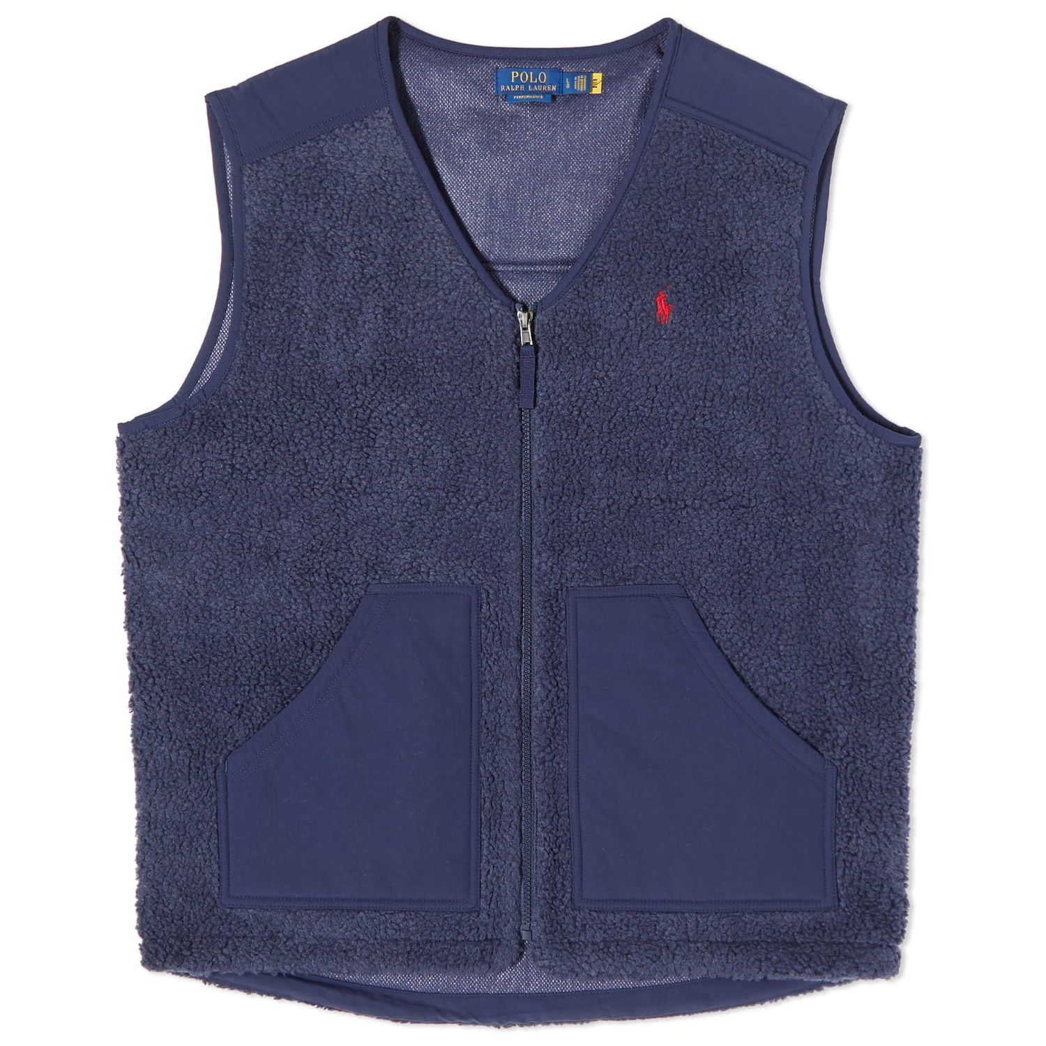 Vesta Polo by Ralph Lauren Hi-Pile Fleece Vest Navy | 710917546002, 0