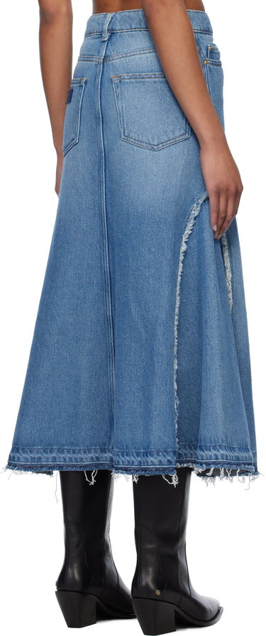 Sukňa GANNI GANNI Denim Midi Skirt Modrá | J1601, 2
