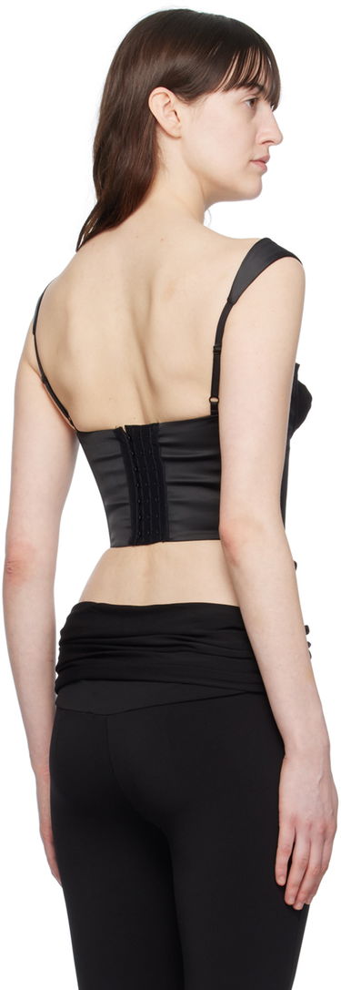 Podprsenka GUIZIO Guizio Square Neck Satin Corset Top Čierna | S24110W037, 2
